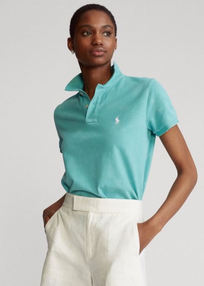 Camisa Polo Polo Ralph Lauren Classic Fit Frayed Mulher 27835-CUOQ